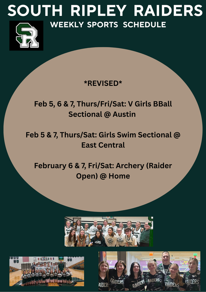 Winter Weather=Changes to the Sports Calendar: Check out the revisions!