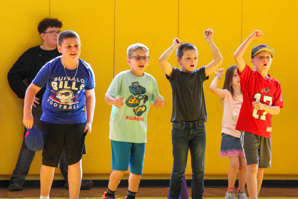 Students and staff brought the Falcon Pride! Decked out in black and yellow, they had a blast at the Elementary Pep Rally! Go Falcons! #ForeverFalcons