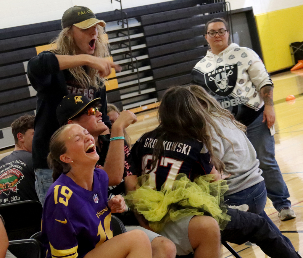 Falcons kept the pep rally energy going this week at the MS/HS, going head-to-head in a variety of spirited competitions and games! #ForeverFalcons