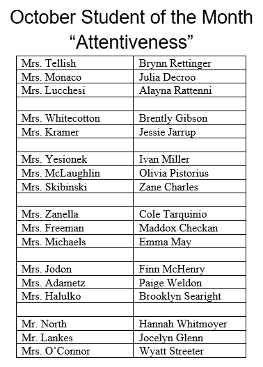 student of the month