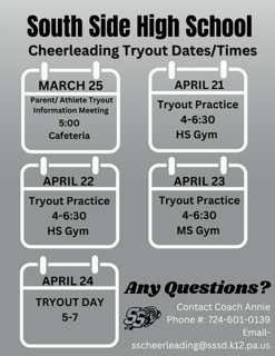 SSHS Cheerleading Tryouts clipart image