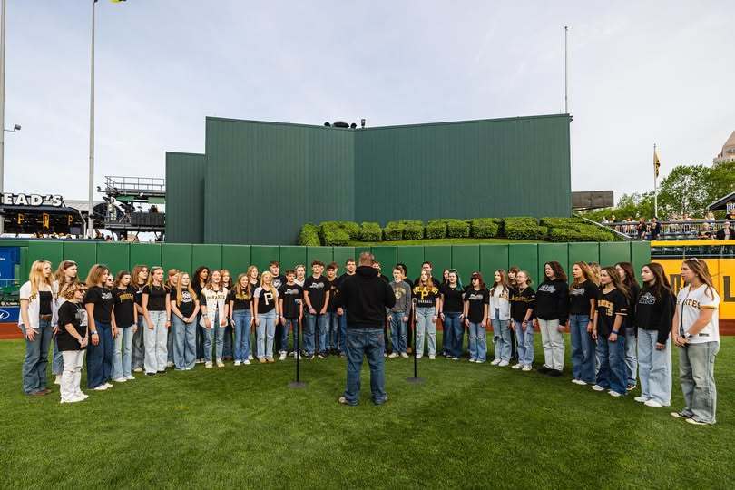SS choir singing at Pirates game