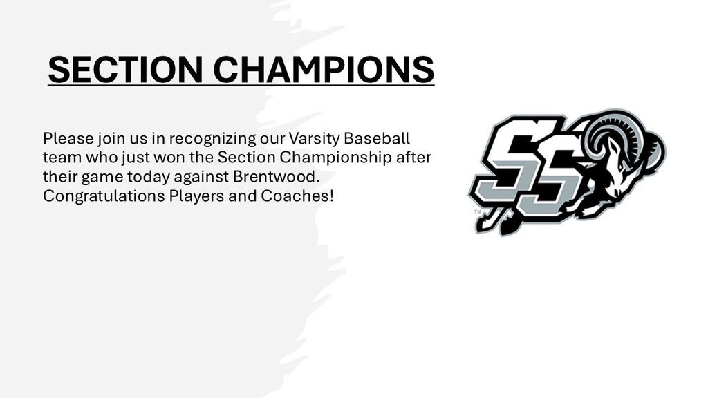 varsity boys baseball section champs