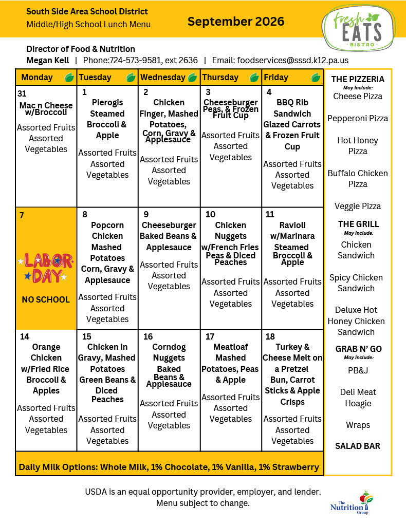 September menu
