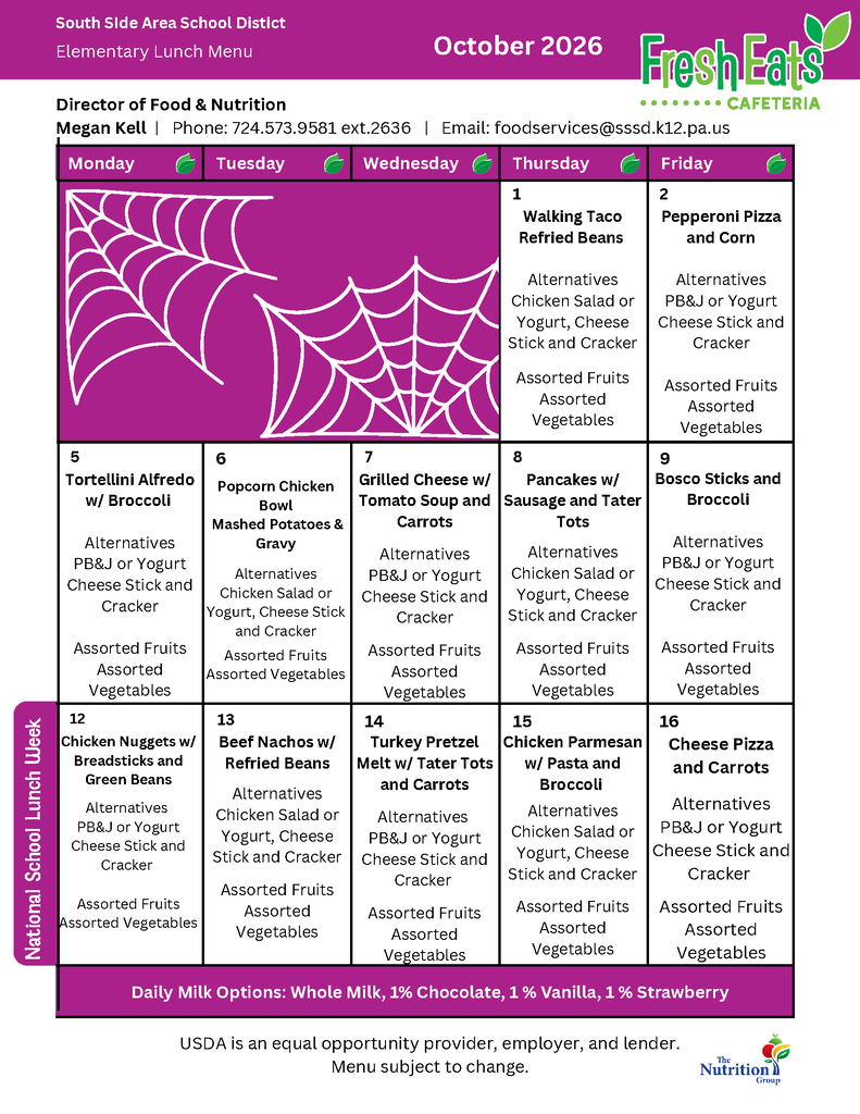 October menu