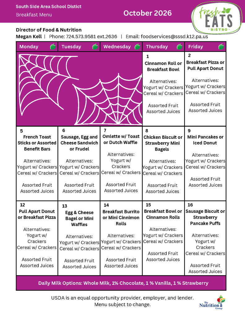 October menu