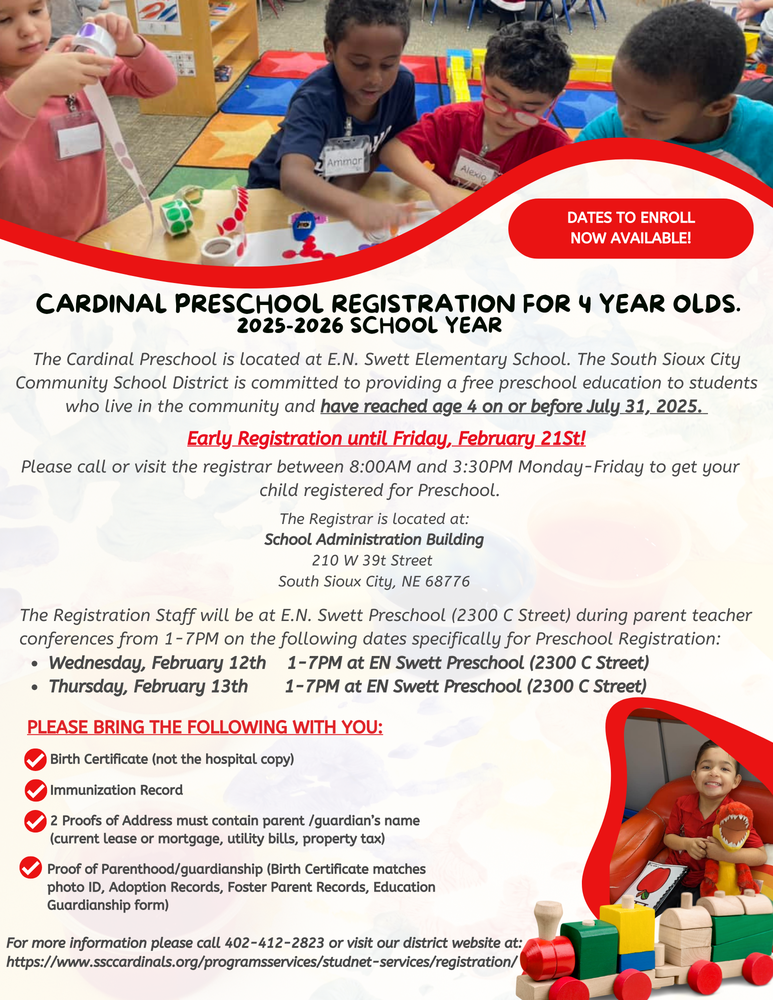 preschool registration flyer