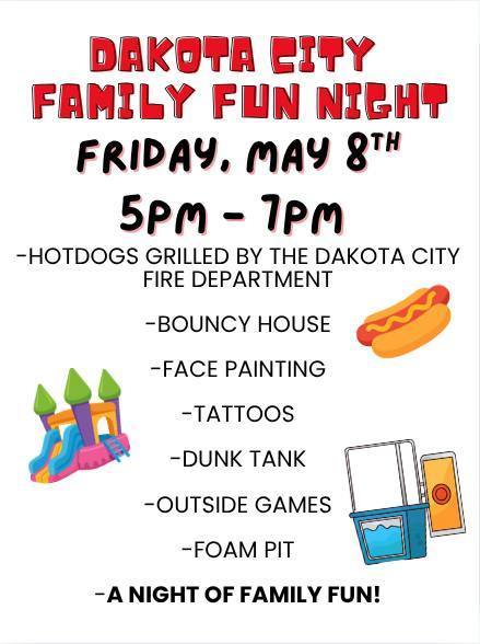 Dakota City Family Fun Night | May 8 | 5–7 PM