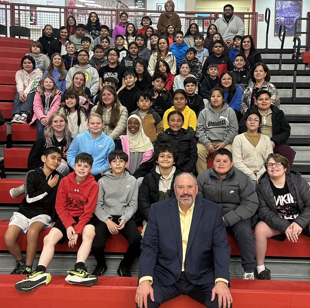 Dr Adler with 5th grade class