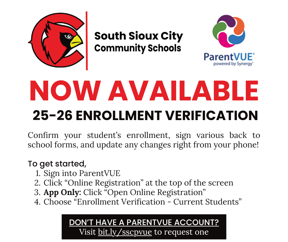 2025-2026 Enrollment Verification
