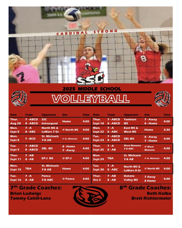 ms volleyball schedule 