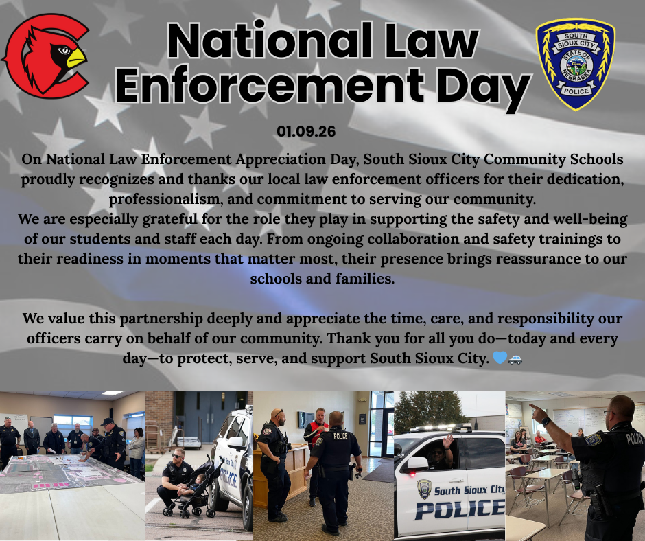 law enforcement apprecition graphic in english