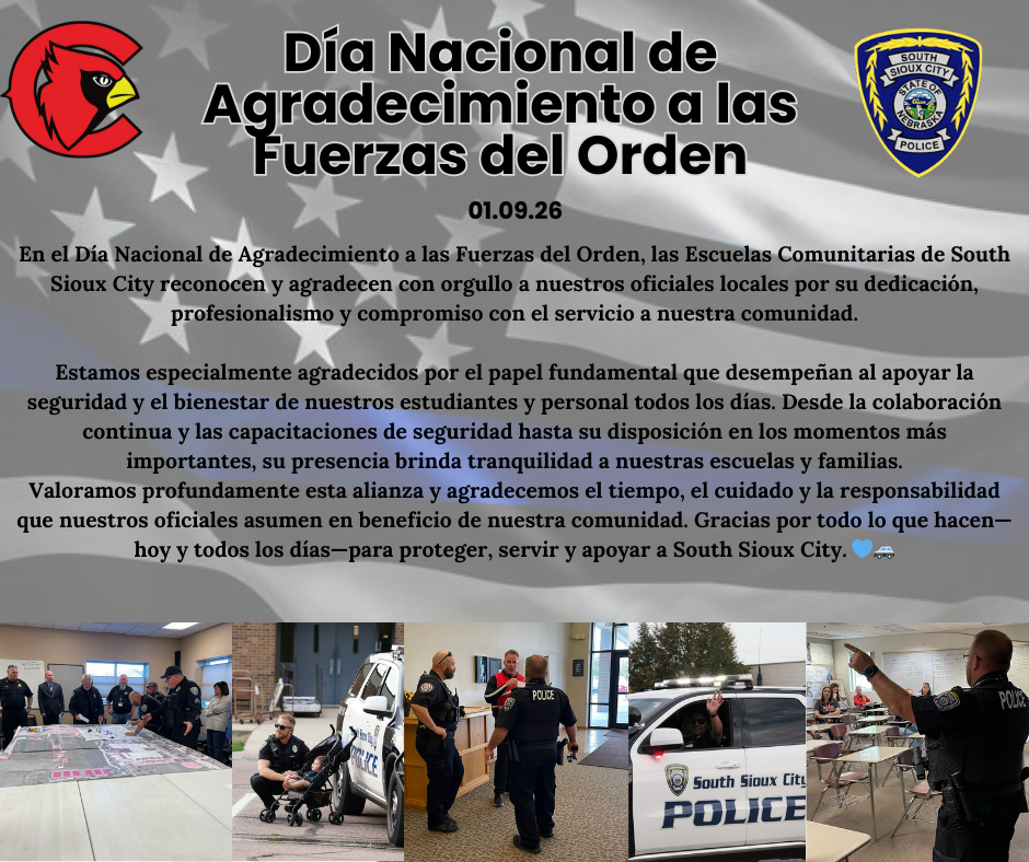 law enforcement apprecition graphic Spanish