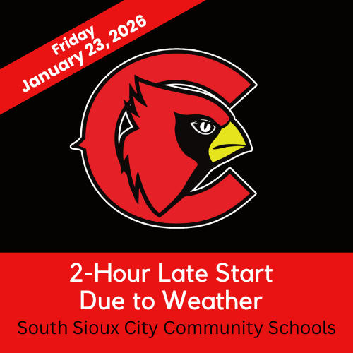 2 hour late start tomorrow 1/23/26