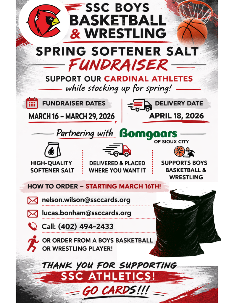 boys wrestling and basketball softner salt fundraiser flyer
