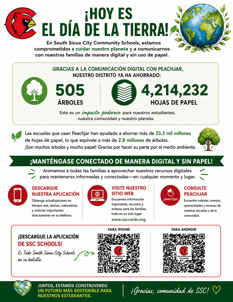 Earth Day flyer spanish