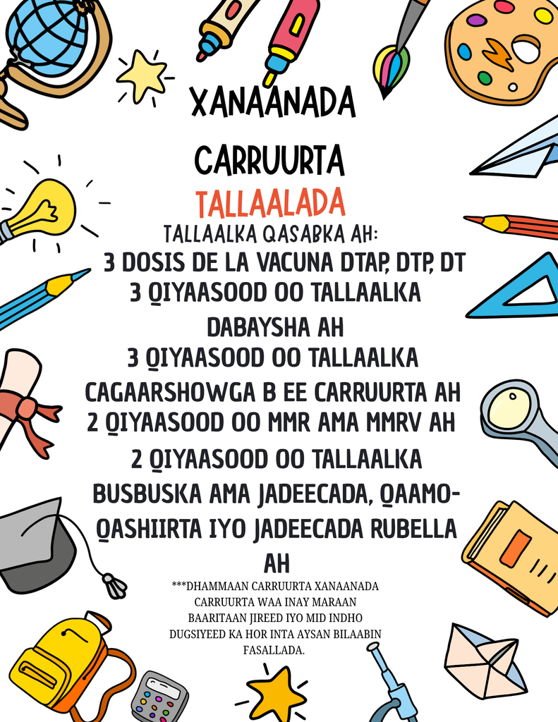 Kinder Immunization Requirements Spanish