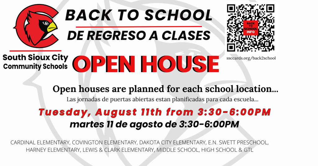back to school open houses decorative graphic