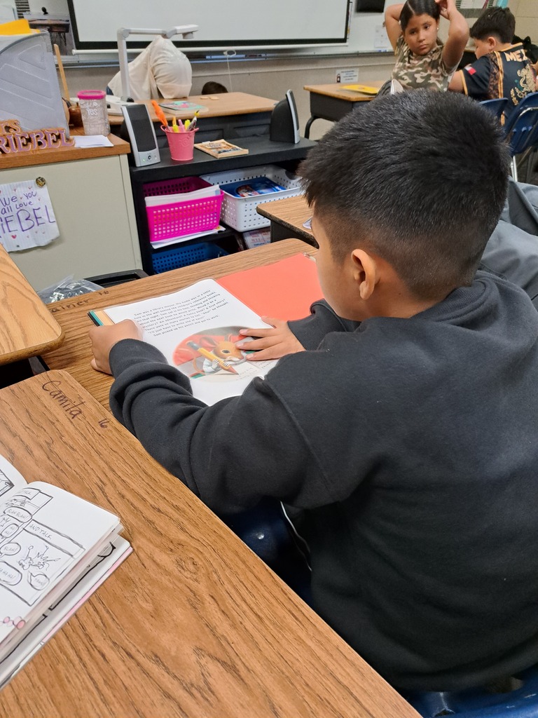 student reading