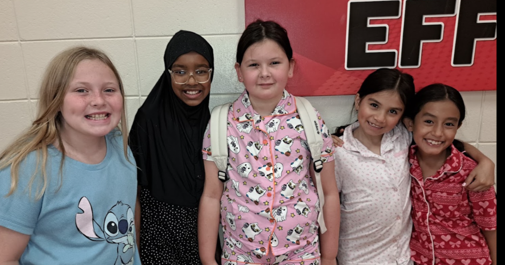students wearing pajamas