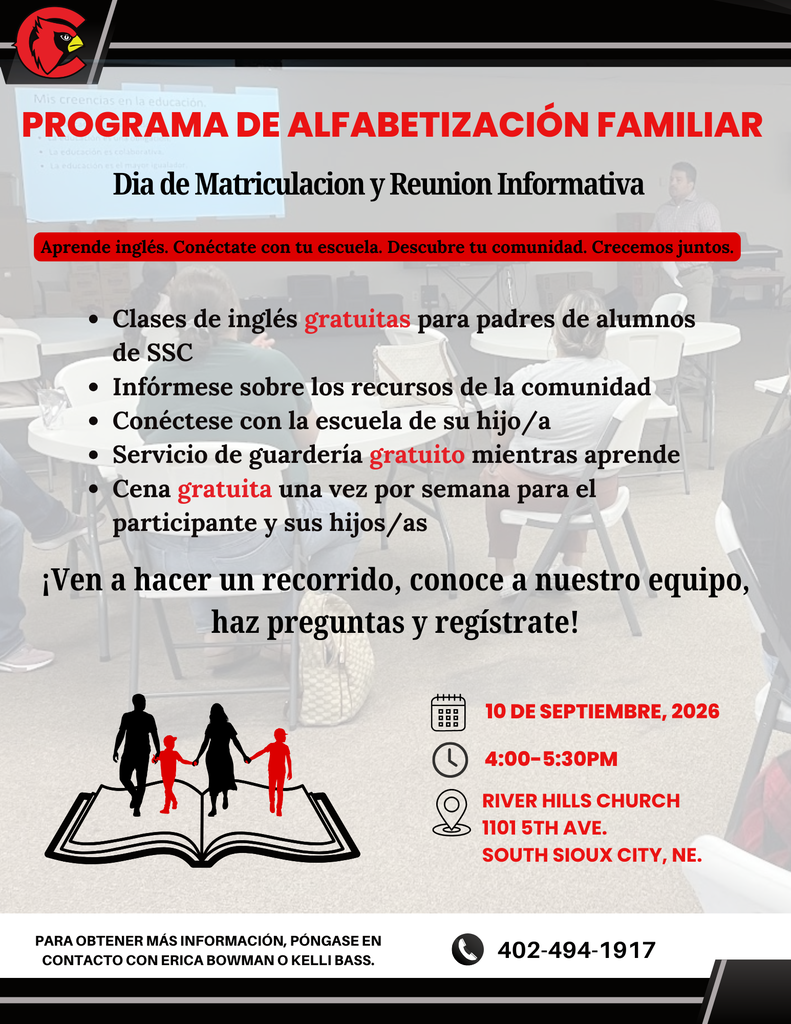 family literacy registration event please find info in body of message