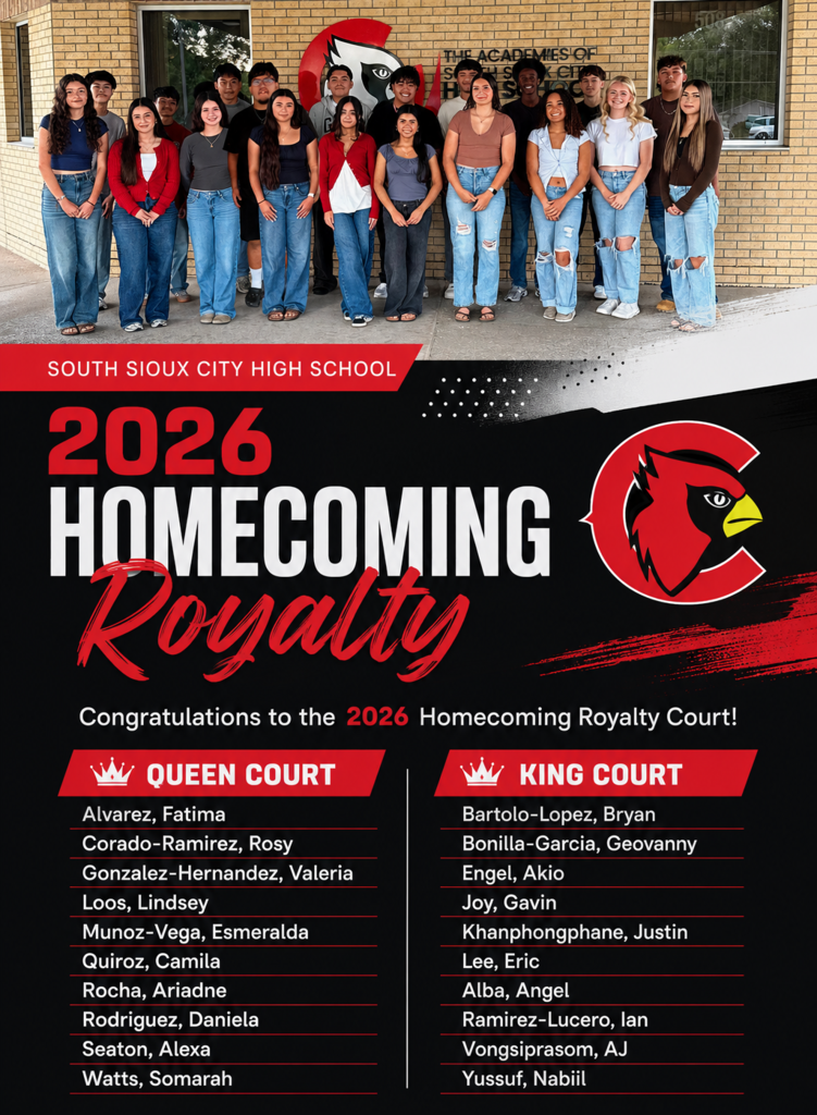 group picture of the 2026 homecoming royalty 