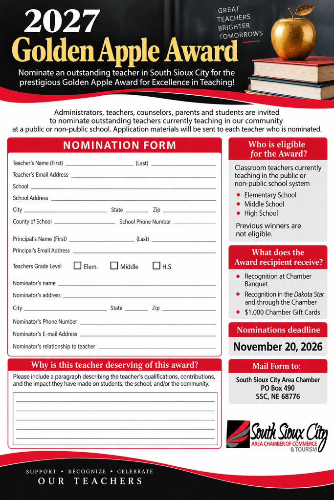 Golden Apple Award Nomination Form English