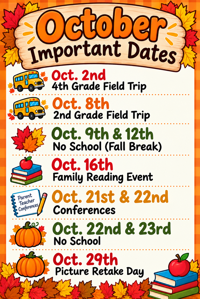 list of important dates in October.