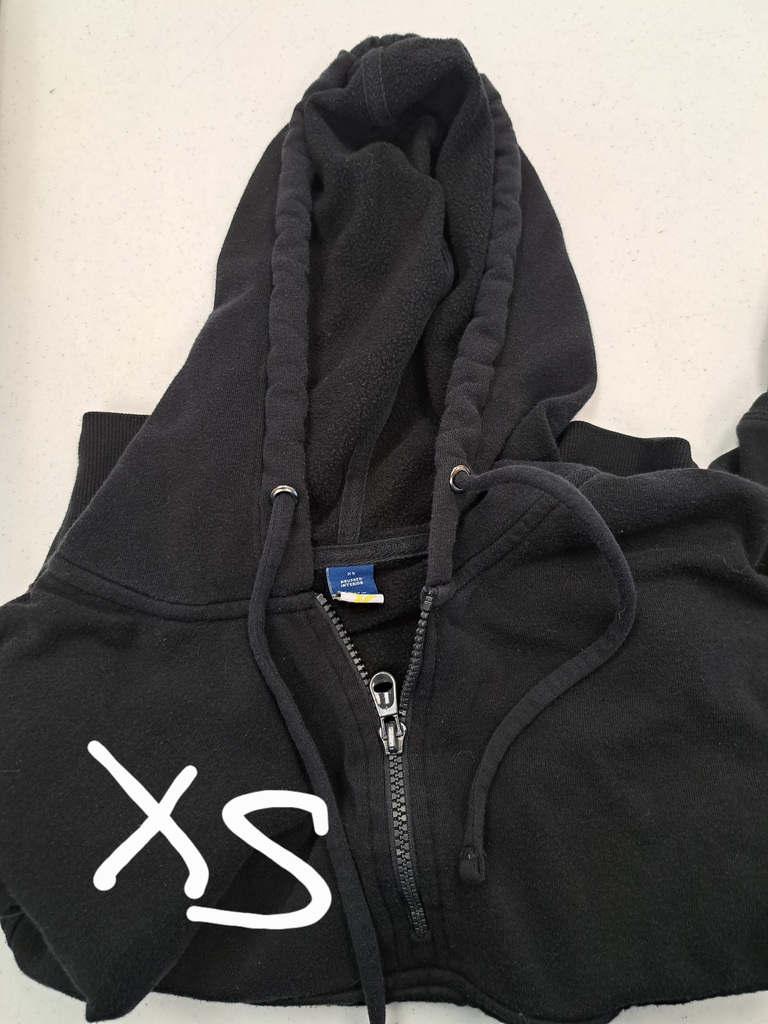 Black hooded sweatshirt size XS