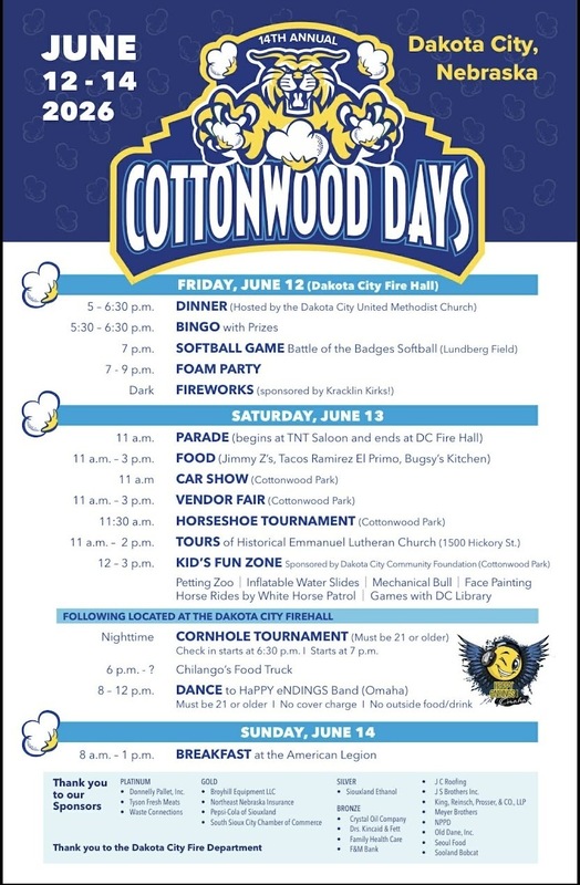 cottonwood days events and schedule