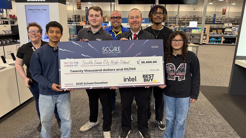 Mr. Clausen with big check