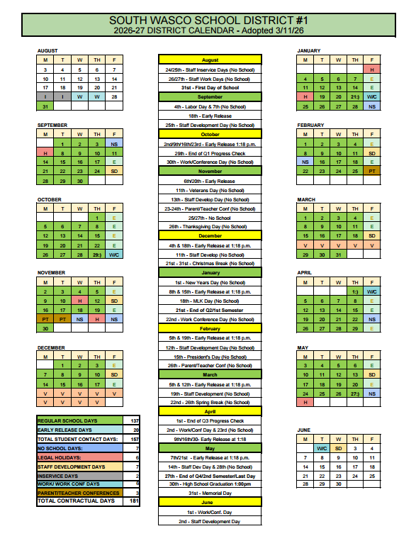 2027-28 District Calendar Adopted Final