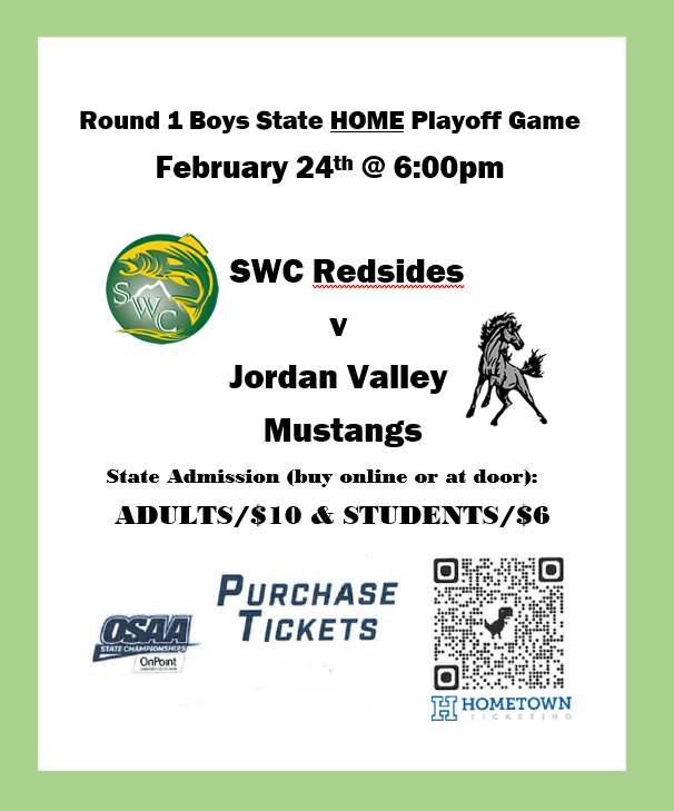 Round 1 Boys State Home Playoff Game v Jordan Valley