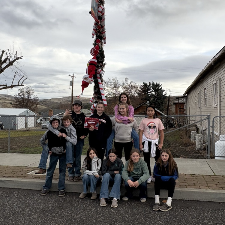 leadership class with their light pole
