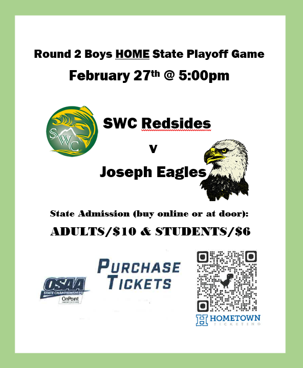 State Playoff Round 2 Basketball Game v Joseph 2.27.26