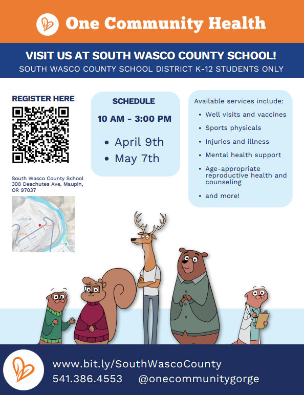 One Community Health Mobile Health Clinic Flyer 2026