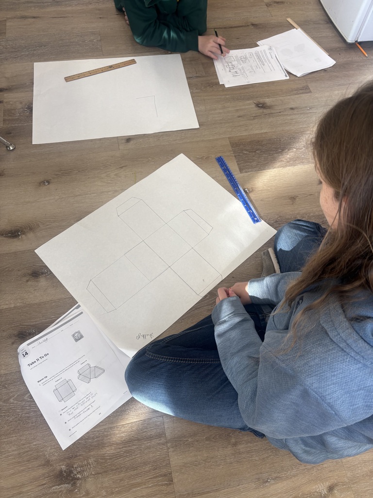 Creating a sandwich container. 