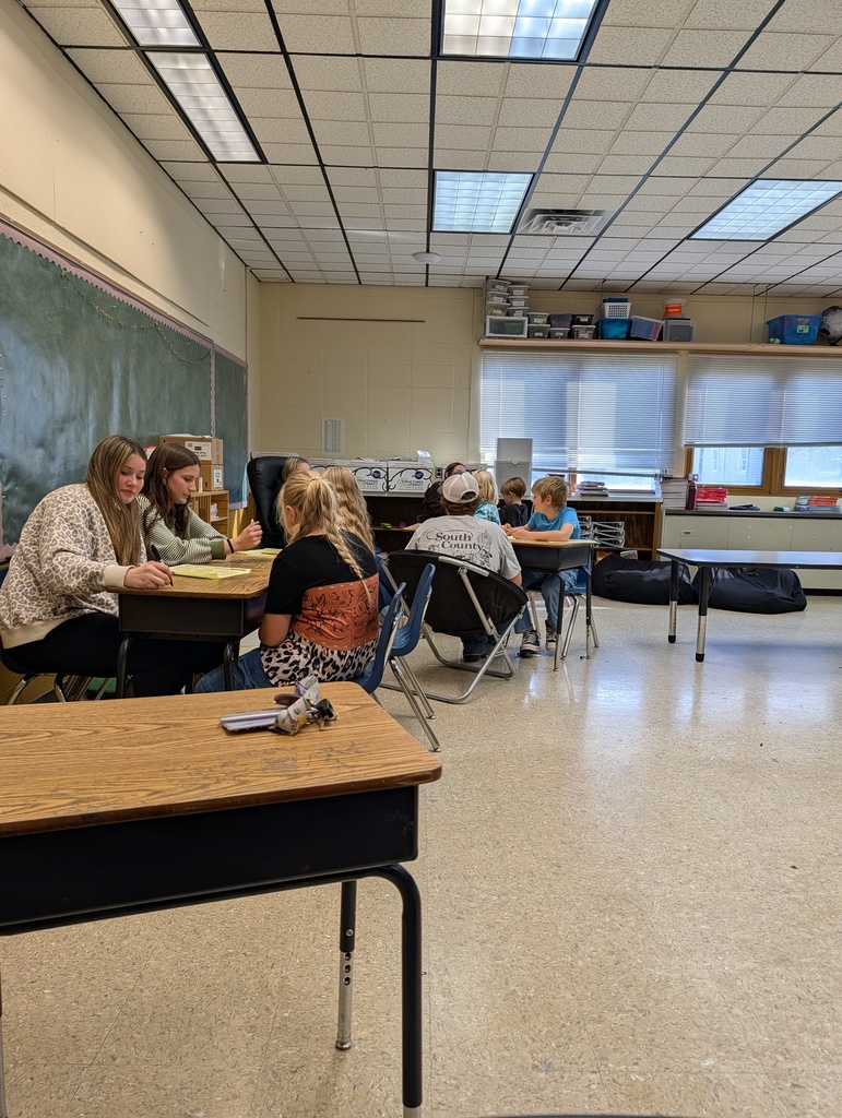 Middle School supporting 2nd/3rd by tutoring them in math.