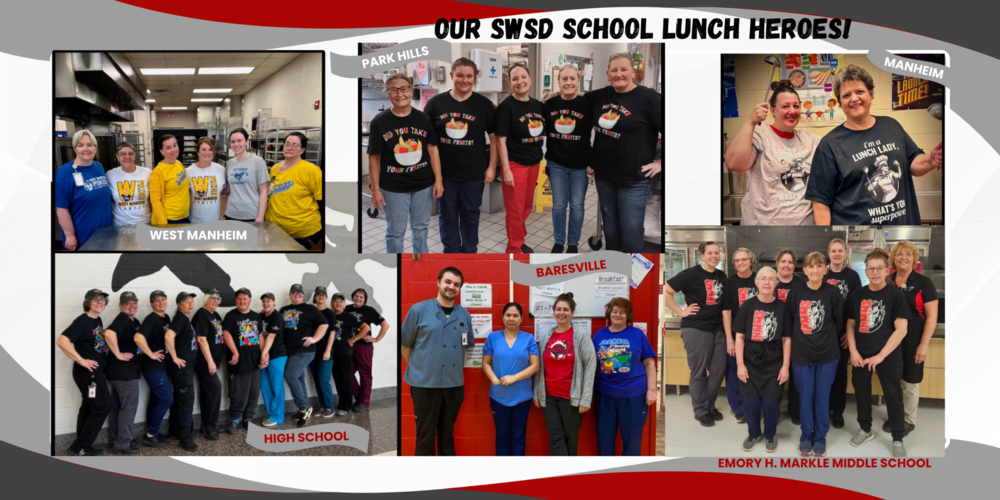 Collage of SWSD Cafeteria Teams 