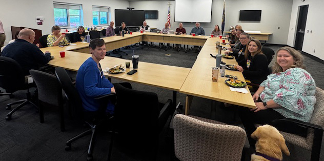 Central Office Staff celebrating Administrative Professionals Day 