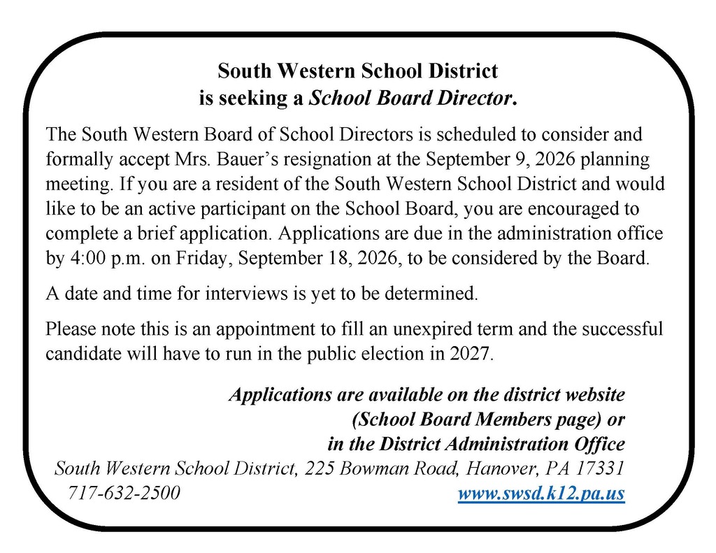 School Board Vacancy