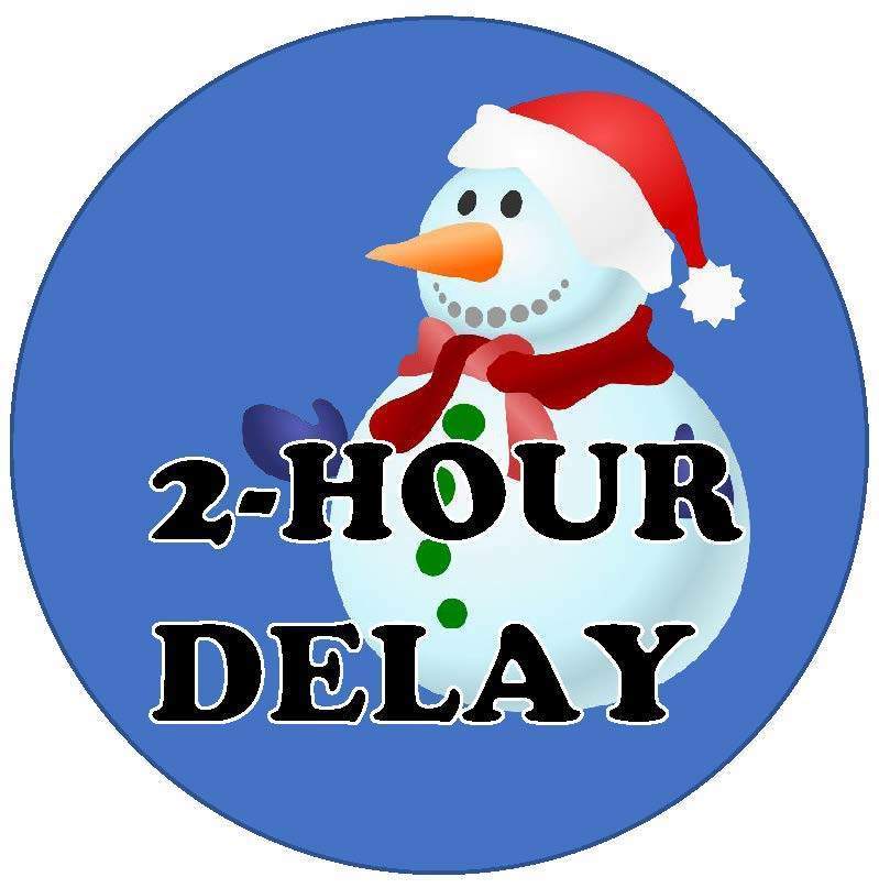 2-hour delay with snowman
