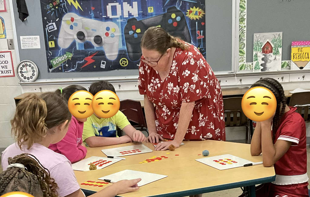 students working math problems