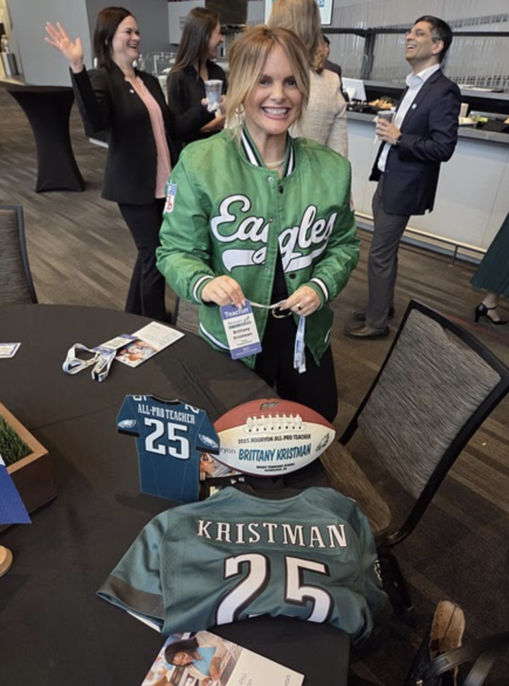 Kristman with awards