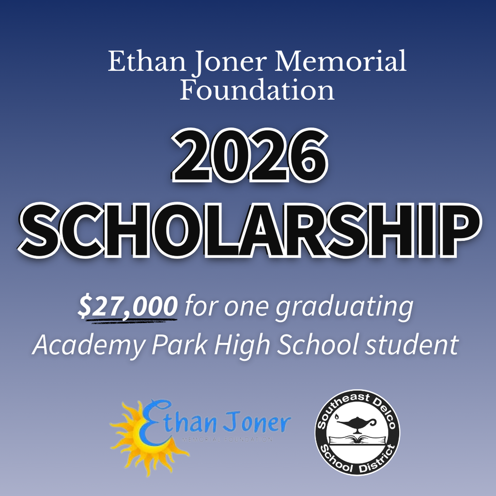 2026 Ethan Joner Memorial Foundation scholarship offers $27,000 to one graduating Academy Park High School student.