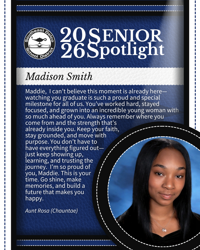 Senior spotlight on Madison Smith with a heartfelt message from Aunt Rosa celebrating her growth, strength, and future ahead.