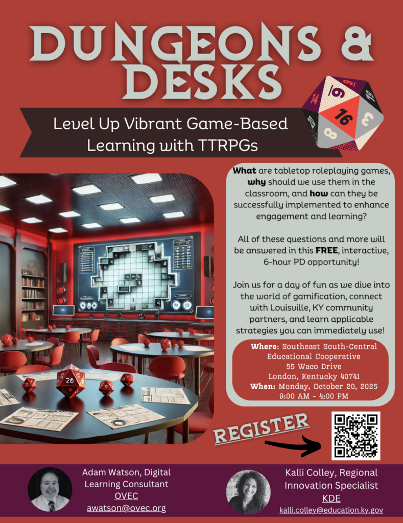 Dungeons & Dragons information flyer