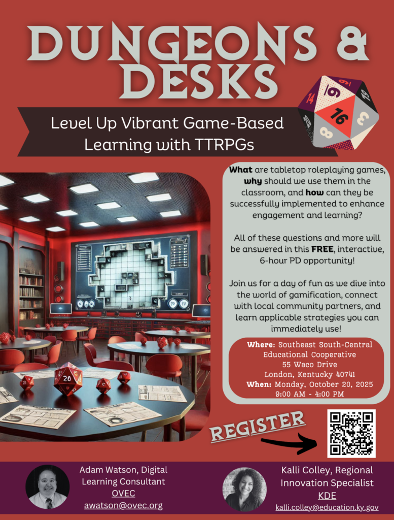 Dungeons & Dragons information flyer