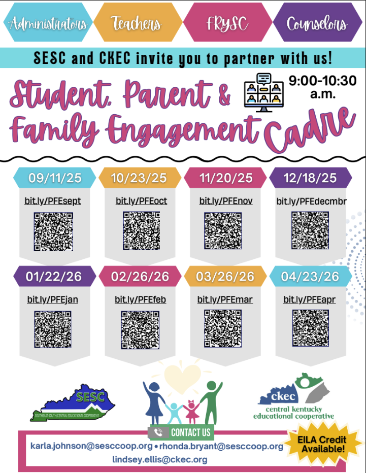 student, parent, and family engagement cadre
