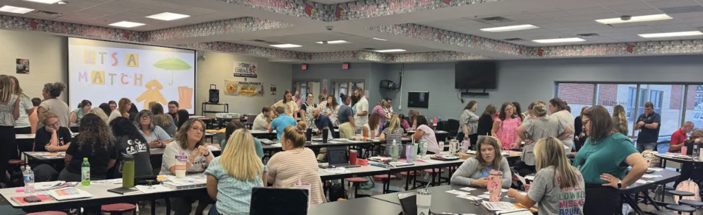Educators participating in a professional development event